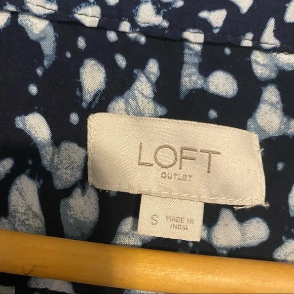 LOFT long sleeve silky blouse sz s - Picture 3 of 5